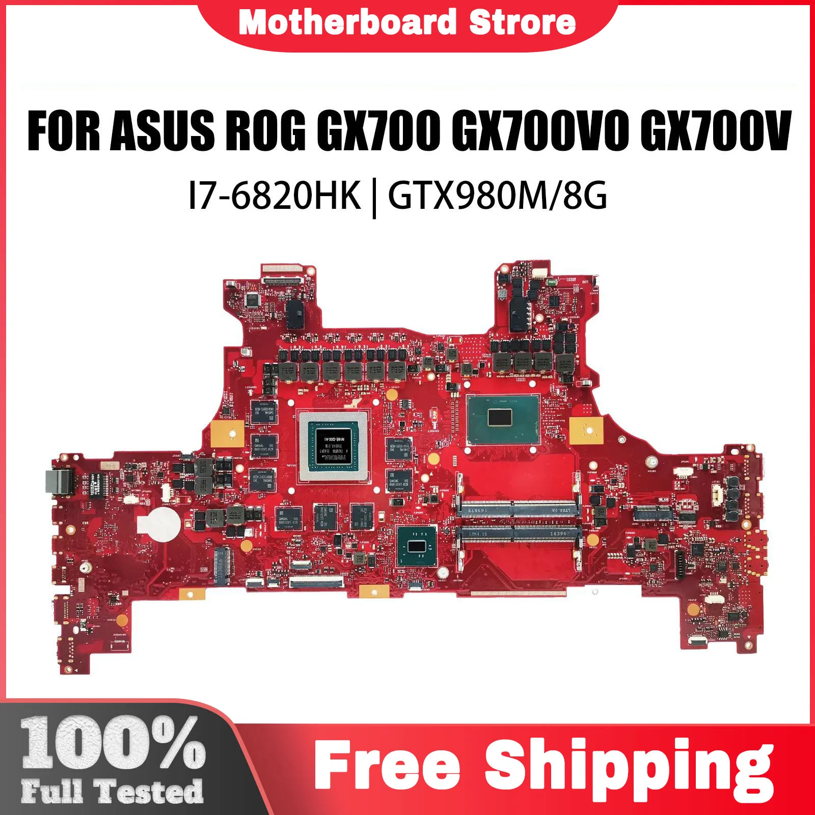 Материнская плата для ASUS ROG GX700 GX700VO GX700V I7-6820HK CPU GTX980M GX700VX GX700VS GX700VT GX700VOR GX701VO GX800VO GX700VL
Материнская плата для ASUS ROG GX700 GX700VO GX700V I7-6820HK CPU GTX980M GX700VX GX700VS GX700VT GX700VOR GX701VO GX800VO GX700VL