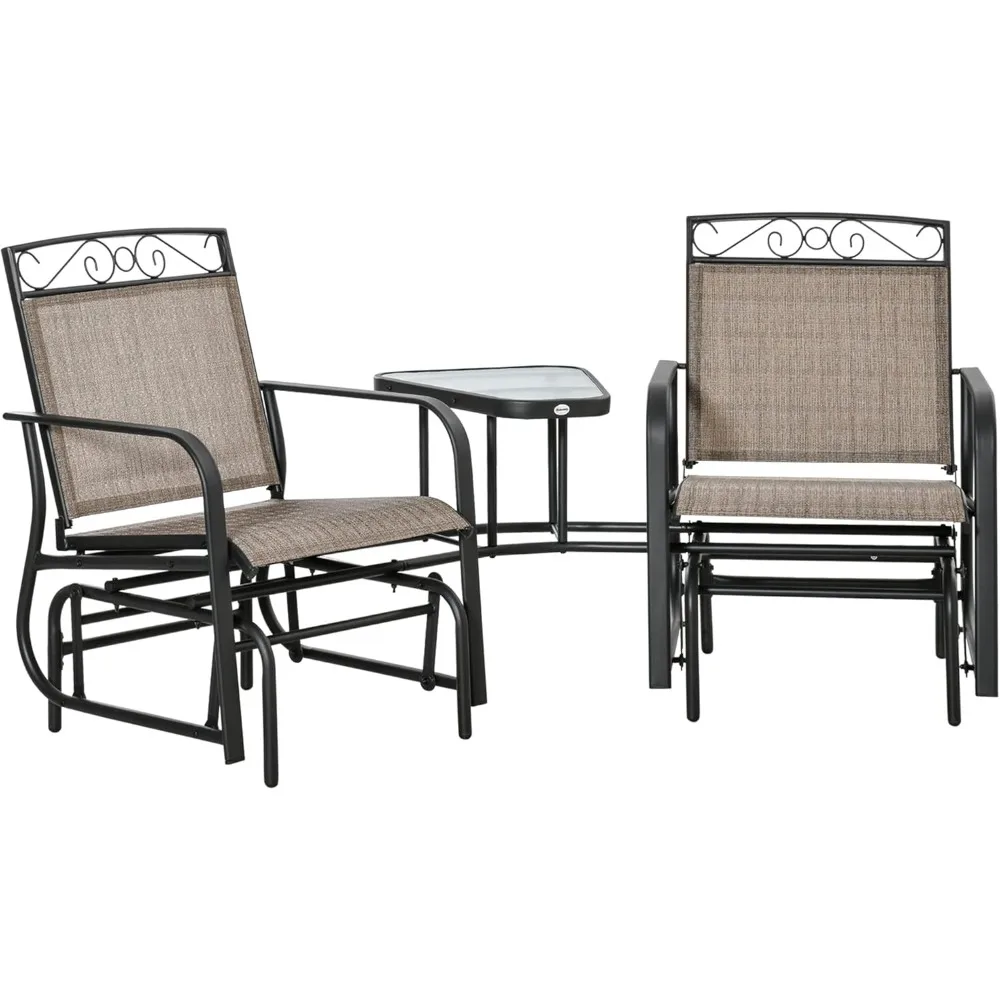 "Patio Swing Set with Glider Chairs and Coffee Table, 2-Seat Outdoor Rocking Sling Chair for Backyard and Garden"
"Patio Swing Set with Glider Chairs and Coffee Table, 2-Seat Outdoor Rocking Sling Chair for Backyard and Garden"