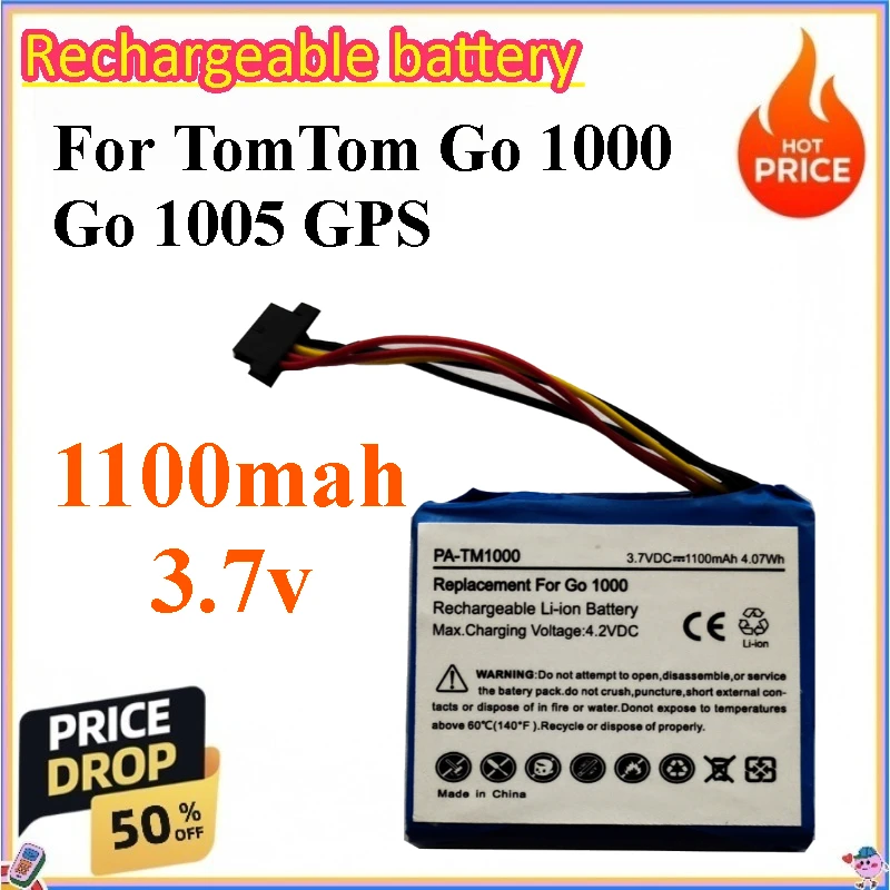 1100mah 3.7v for TomTom Go 1000 Go 1005 GPS Battery VF1C AHL03711018
1100mah 3.7v for TomTom Go 1000 Go 1005 GPS Battery VF1C AHL03711018