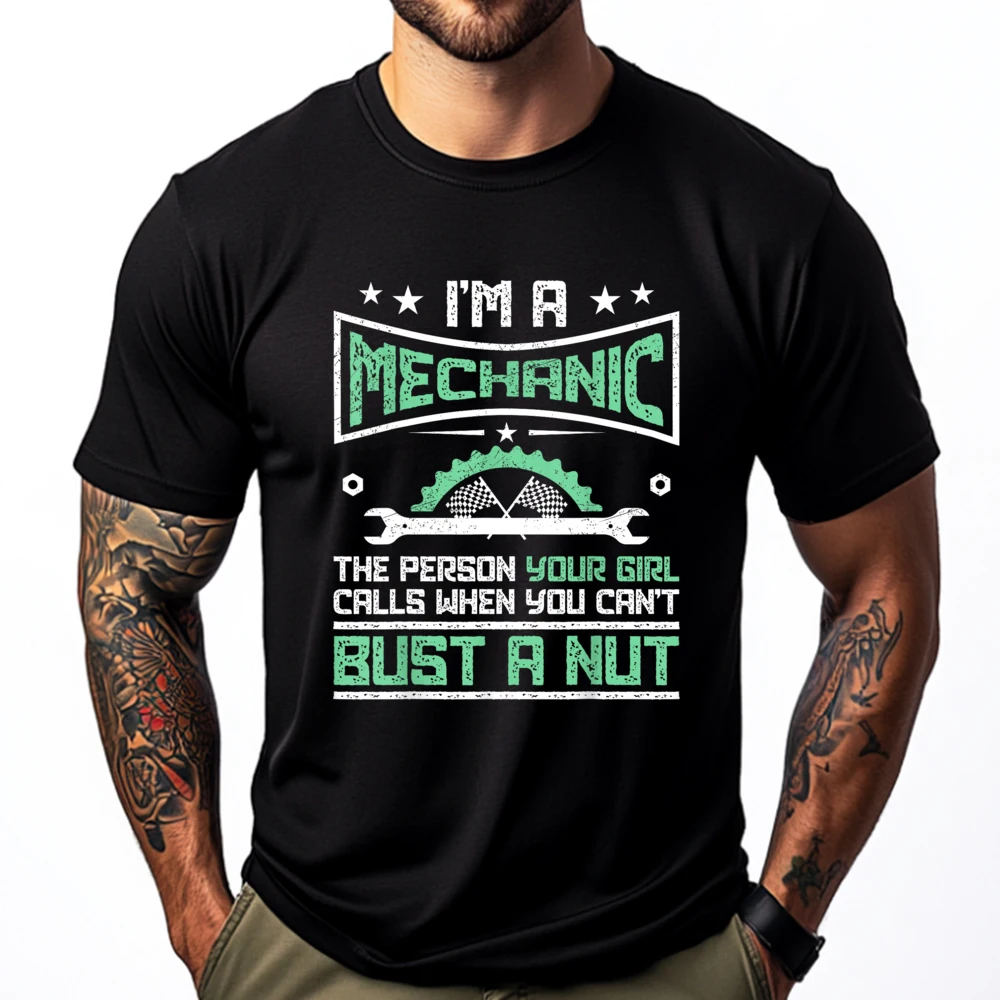 Funny Mechanic Printed T-Shirt Mens Designer Clothes Black T Shirt 100℅ Cotton Men Short Sleeve Tee casual
Funny Mechanic Printed T-Shirt Mens Designer Clothes Black T Shirt 100℅ Cotton Men Short Sleeve Tee casual