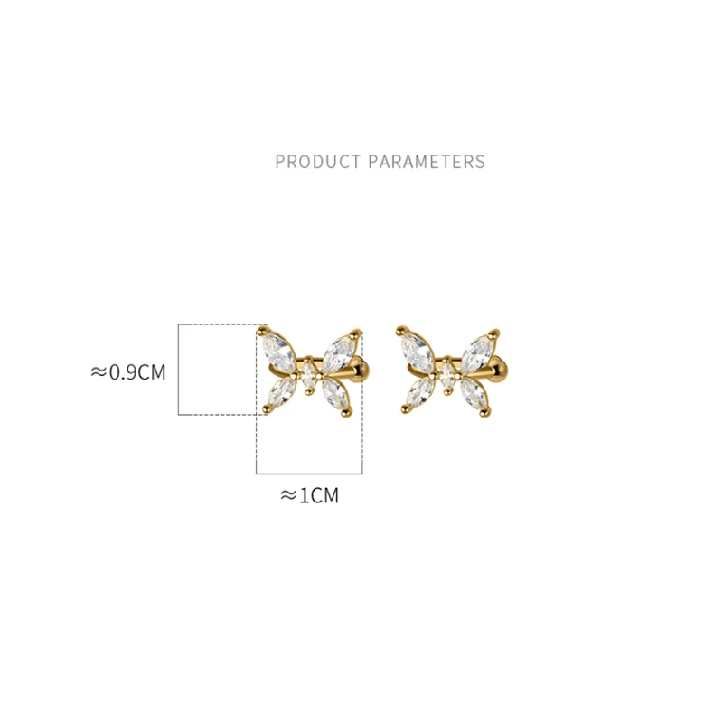 WANTME 925 Sterling Silver Romantic Insect Shiny Zircon Butterfly No Piercing Ear Clip Fashion Earrings Cuff Loop Jewelry Female
WANTME 925 Sterling Silver Romantic Insect Shiny Zircon Butterfly No Piercing Ear Clip Fashion Earrings Cuff Loop Jewelry Female