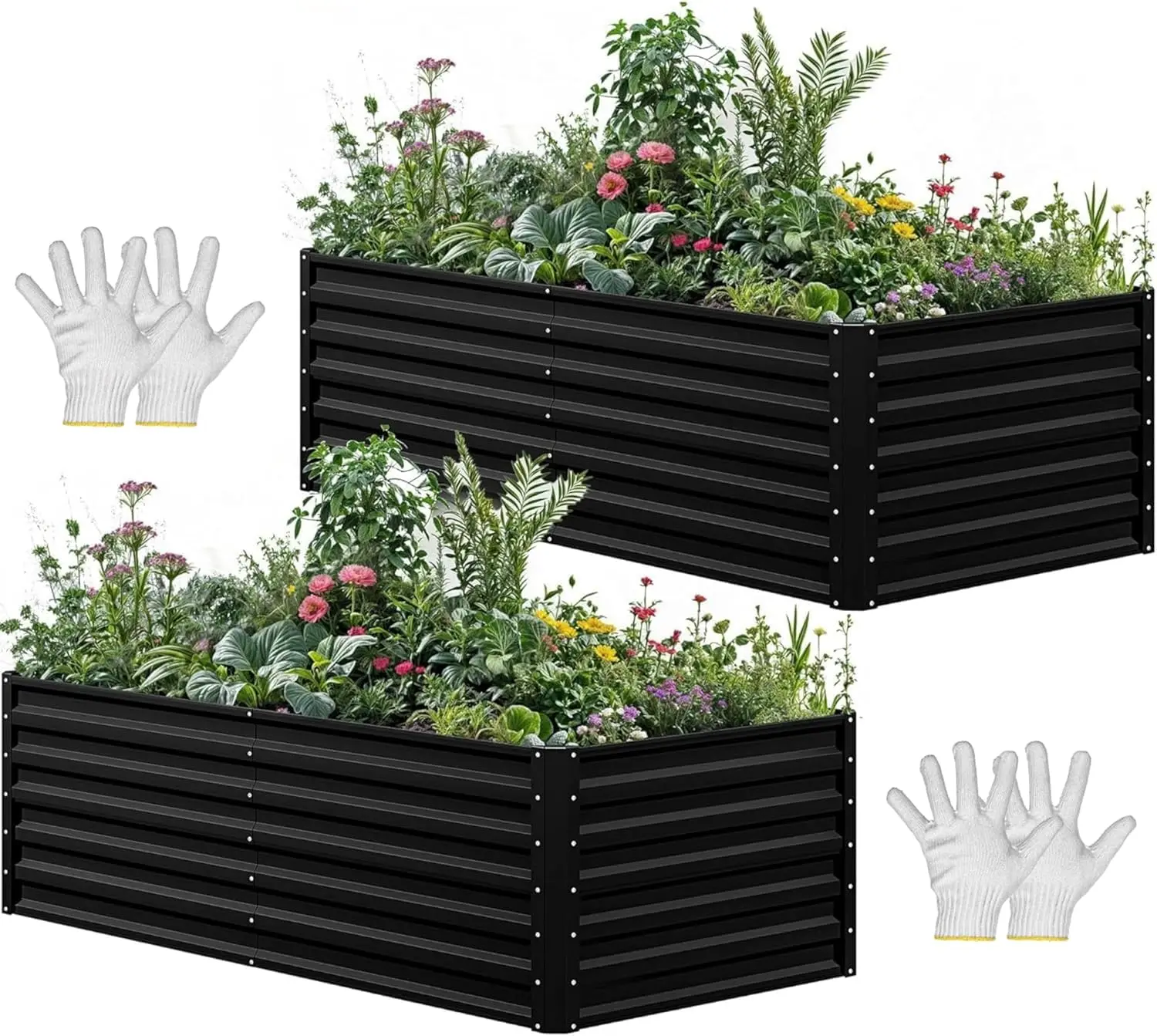 YITAHOME 6x3x2 ft 2pcs Galvanized Raised Garden Bed Kit, Large Metal Planter Box with Gloves & Support Rod, Outdoor Flower Bed f
YITAHOME 6x3x2 ft 2pcs Galvanized Raised Garden Bed Kit, Large Metal Planter Box with Gloves & Support Rod, Outdoor Flower Bed f