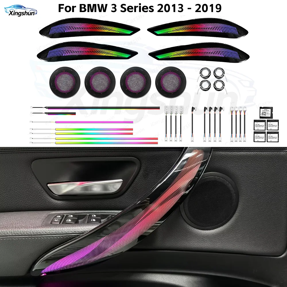 Обновление внутренней подсветки F30 для BMW 3 серии 2013-2019 (F31, F34, F36) – аксессуары для интерьера, светодиодные накладки на дверные карты и динамики
Обновление внутренней подсветки F30 для BMW 3 серии 2013-2019 (F31, F34, F36) – аксессуары для интерьера, светодиодные накладки на дверные карты и динамики