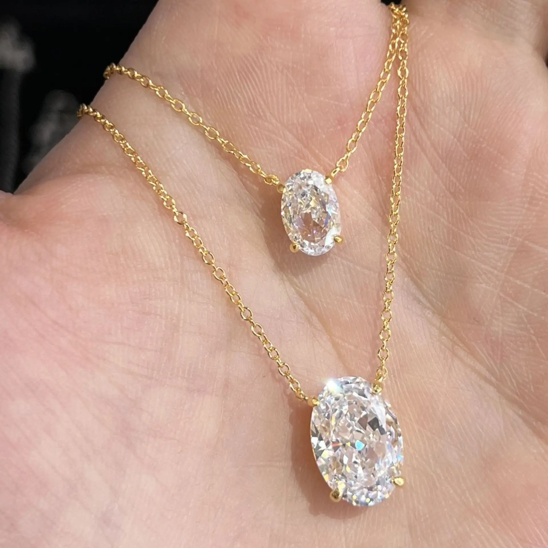 CCFJOYAS 925 Sterling Silver Ice Flower Cut 8A Oval High Carbon Zircon Pendant Necklace for Women Exquisite Collarbone Chain
CCFJOYAS 925 Sterling Silver Ice Flower Cut 8A Oval High Carbon Zircon Pendant Necklace for Women Exquisite Collarbone Chain