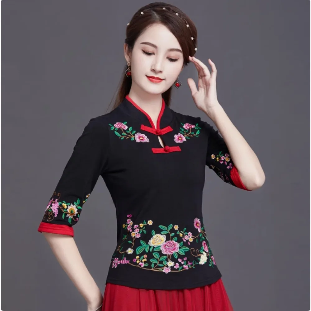 Chinese Shirt Traditional Chinese Clothing for Women Tops Fashion Clothes Vintage Summer Ethnic Style Embroidery Cotton Harajuku
Chinese Shirt Traditional Chinese Clothing for Women Tops Fashion Clothes Vintage Summer Ethnic Style Embroidery Cotton Harajuku