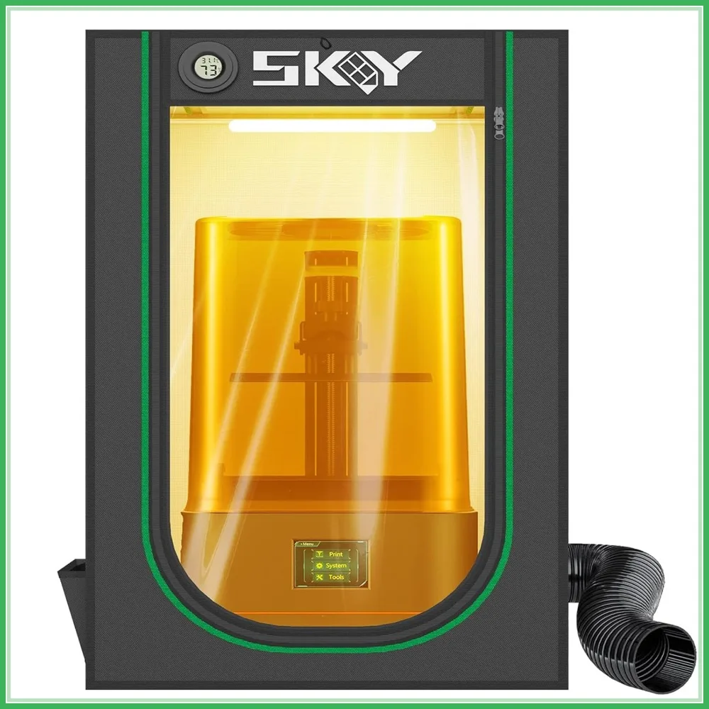 Resin 3D Printer Enclosure with Ventilation, Eliminate Odors, Dustproof & Noise-Reducing Tent for LCD Resin UV 3D Printers
Resin 3D Printer Enclosure with Ventilation, Eliminate Odors, Dustproof & Noise-Reducing Tent for LCD Resin UV 3D Printers