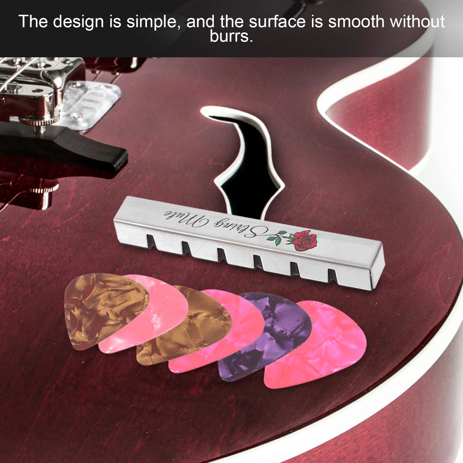 1 set Adjustable Guitar Mute Simple Stainless Steel Noise Reduction Accessory for Acoustic Electric Bass String Instrument Red 
1 set Adjustable Guitar Mute Simple Stainless Steel Noise Reduction Accessory for Acoustic Electric Bass String Instrument Red