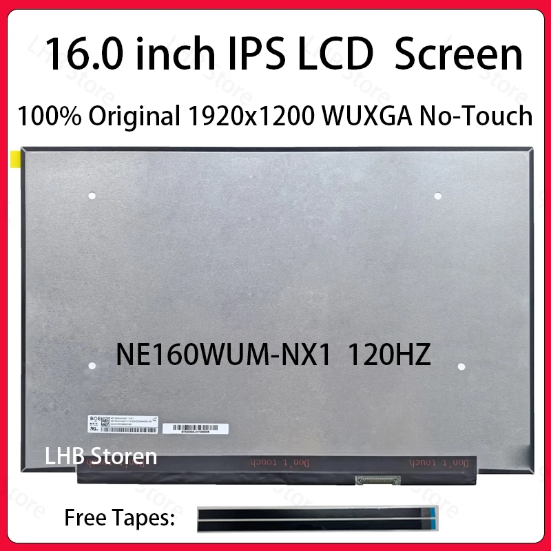 16 Inch 120Hz LCD Screen NE160WUM-NX1 V18.0 V18.1 Display Matrix Panel Replacement 1920x1200 IPS 100% sRGB eDP 40 Pins Non-Touch
16 Inch 120Hz LCD Screen NE160WUM-NX1 V18.0 V18.1 Display Matrix Panel Replacement 1920x1200 IPS 100% sRGB eDP 40 Pins Non-Touch