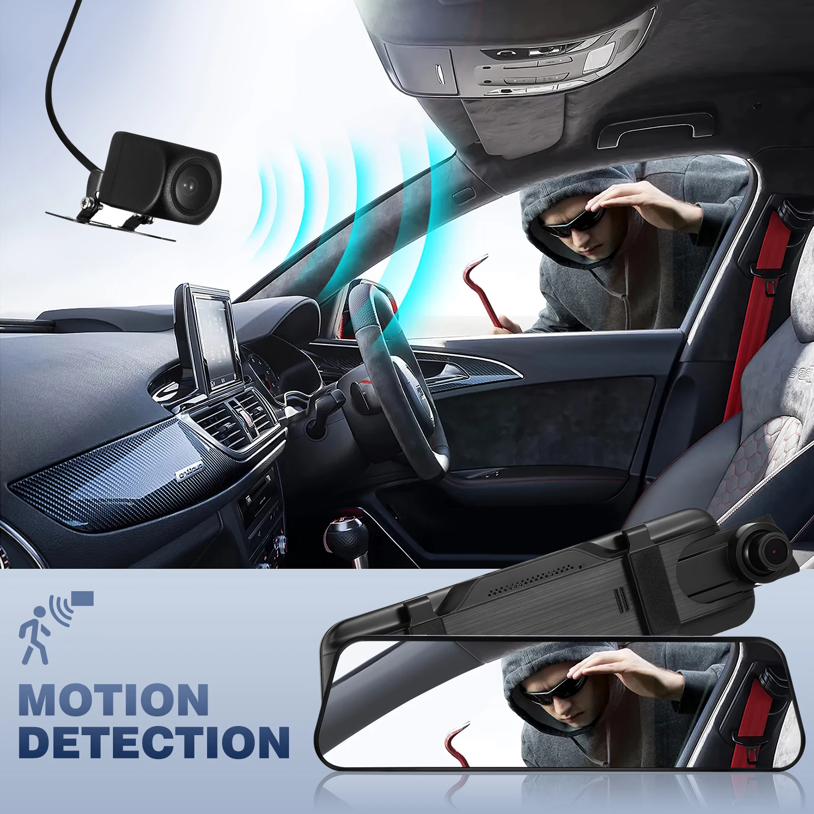 1 set 10 Inch Dual Dash Cam 1080P Touch Vision Car Recorder Reverse Backup Vehicle Safety Mirror
1 set 10 Inch Dual Dash Cam 1080P Touch Vision Car Recorder Reverse Backup Vehicle Safety Mirror