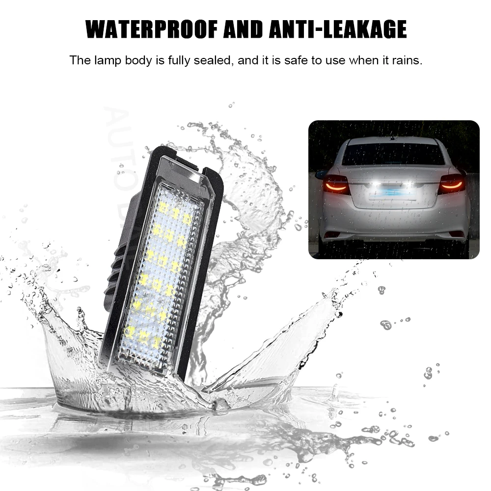2PCS LED Number License Plate Light Lamp For VW Golf Passat B6 Polo Beetle Auto Accessories Lighting Waterproofing
2PCS LED Number License Plate Light Lamp For VW Golf Passat B6 Polo Beetle Auto Accessories Lighting Waterproofing