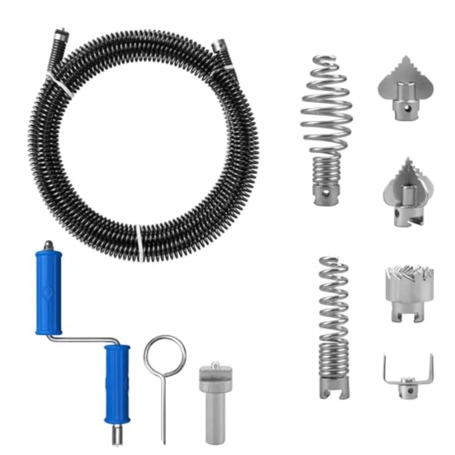 Drain Snake Drain Auger with Drill Attachment 16.4 Feet By 12 MM Plumbing Snake Auto Feed Flexible Hair Drain Clog Remover for
Drain Snake Drain Auger with Drill Attachment 16.4 Feet By 12 MM Plumbing Snake Auto Feed Flexible Hair Drain Clog Remover for