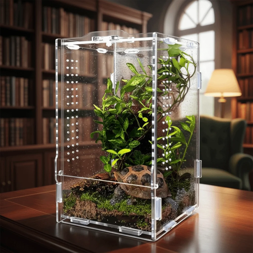 Transparent Reptile Feeding Box Anti-escape Ventilated Acrylic Crawler Box Buckle Lock Spider Observation Box For Lizard Spider
Transparent Reptile Feeding Box Anti-escape Ventilated Acrylic Crawler Box Buckle Lock Spider Observation Box For Lizard Spider