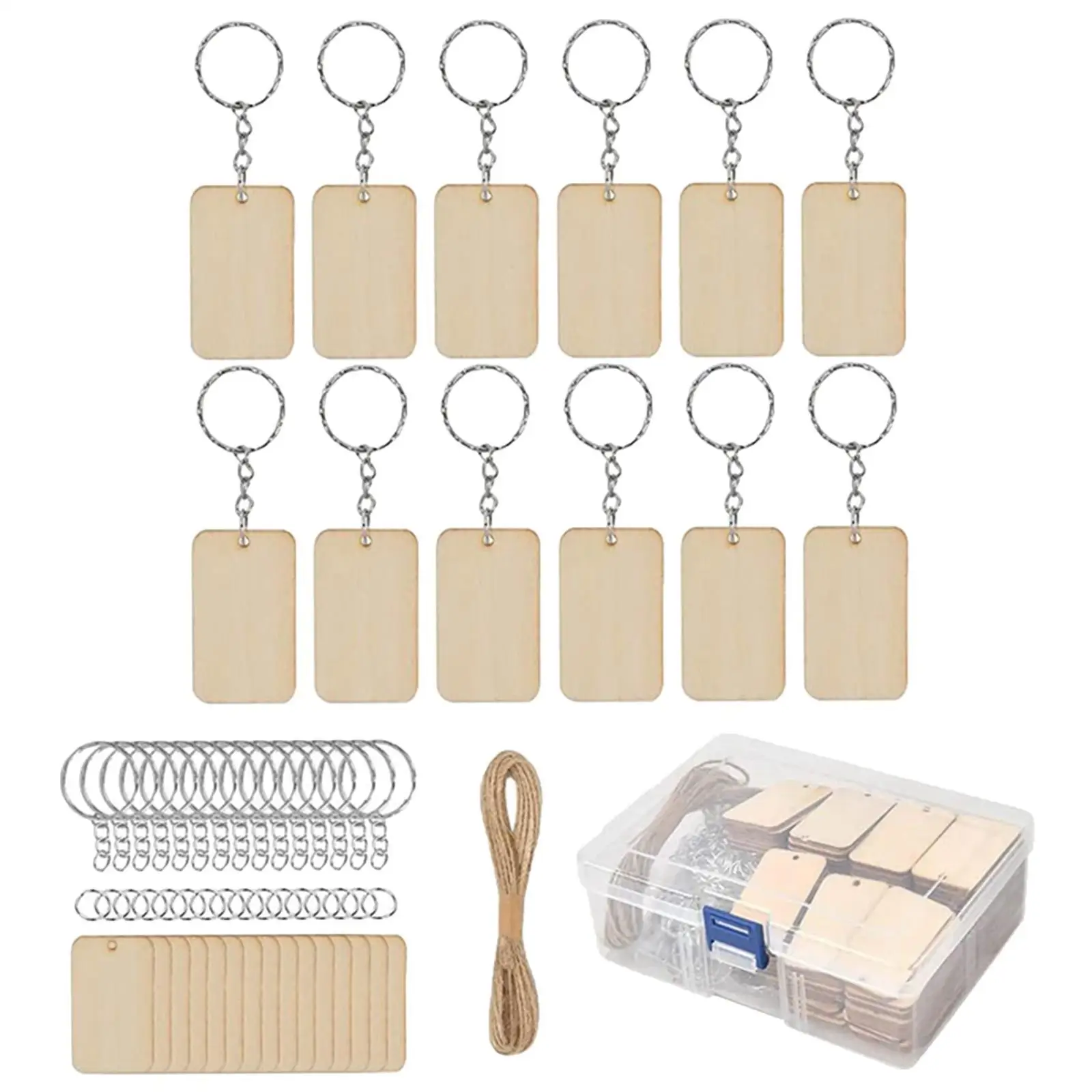 241pcs/set Blank Keychain Set Unfinished Wood Blank Tags 10m Rope DIY Crafts Keychain Wooden Pendants
241pcs/set Blank Keychain Set Unfinished Wood Blank Tags 10m Rope DIY Crafts Keychain Wooden Pendants