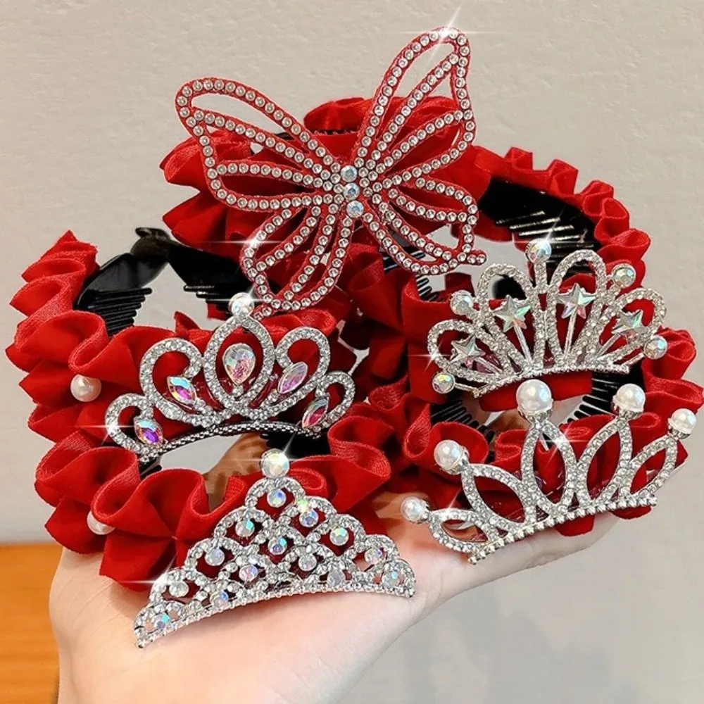 High Ponytail Fixed Artifact Children's New Year Crown Rhinestone Crystal Chinese Hair Claw Pearl Hair Accessories
High Ponytail Fixed Artifact Children's New Year Crown Rhinestone Crystal Chinese Hair Claw Pearl Hair Accessories