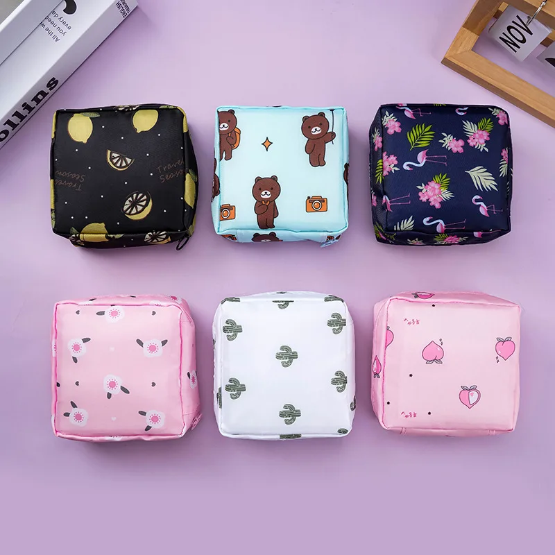 Cute women's sanitary napkin tampon storage bag, portable waterproof storage bag, cartoon pattern sanitary napkin bag 
Cute women's sanitary napkin tampon storage bag, portable waterproof storage bag, cartoon pattern sanitary napkin bag