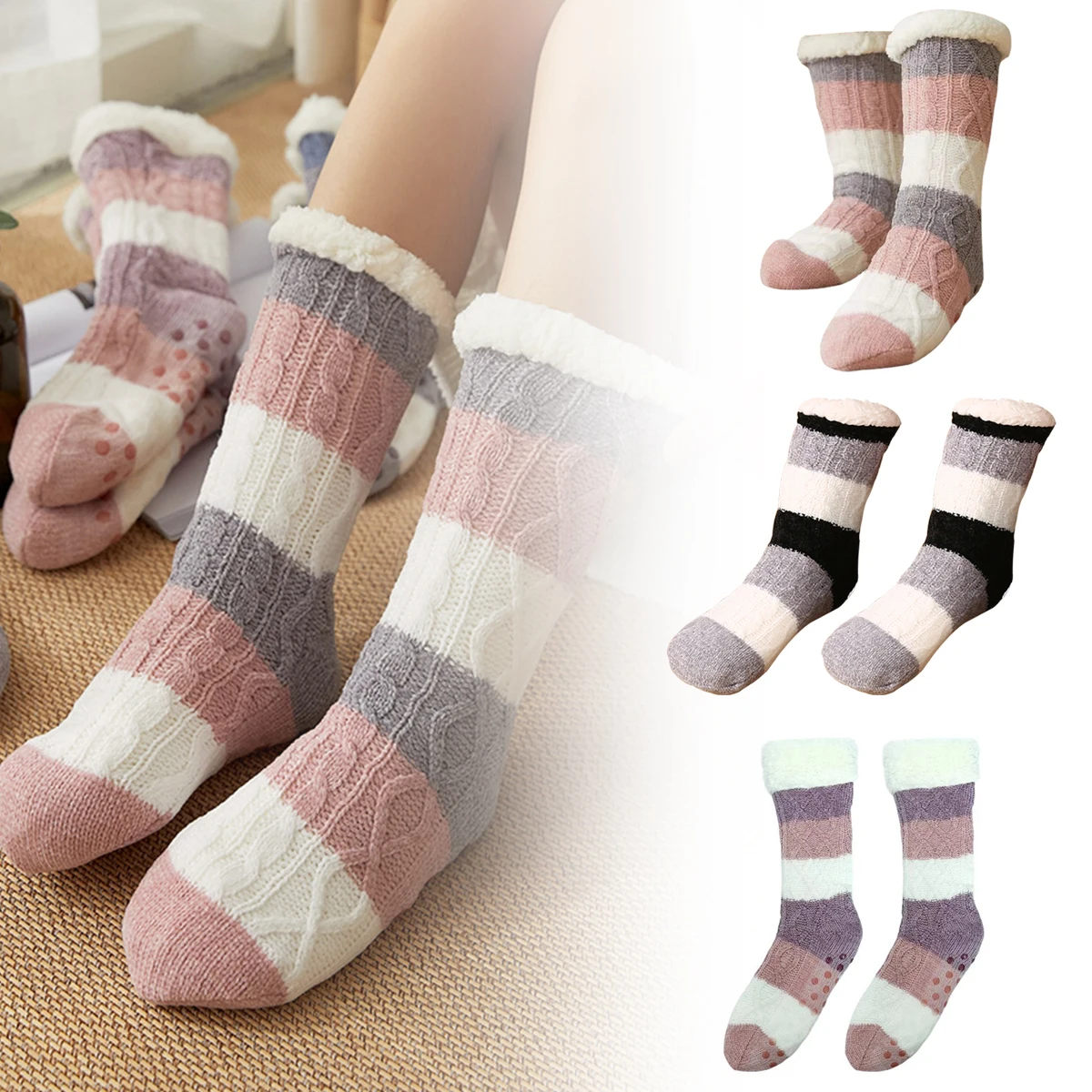 1Pairs Coral Velvet Socks Warm Home Padded Cute Warm Soft And Cozy Striped Socks Holiday Gift
1Pairs Coral Velvet Socks Warm Home Padded Cute Warm Soft And Cozy Striped Socks Holiday Gift