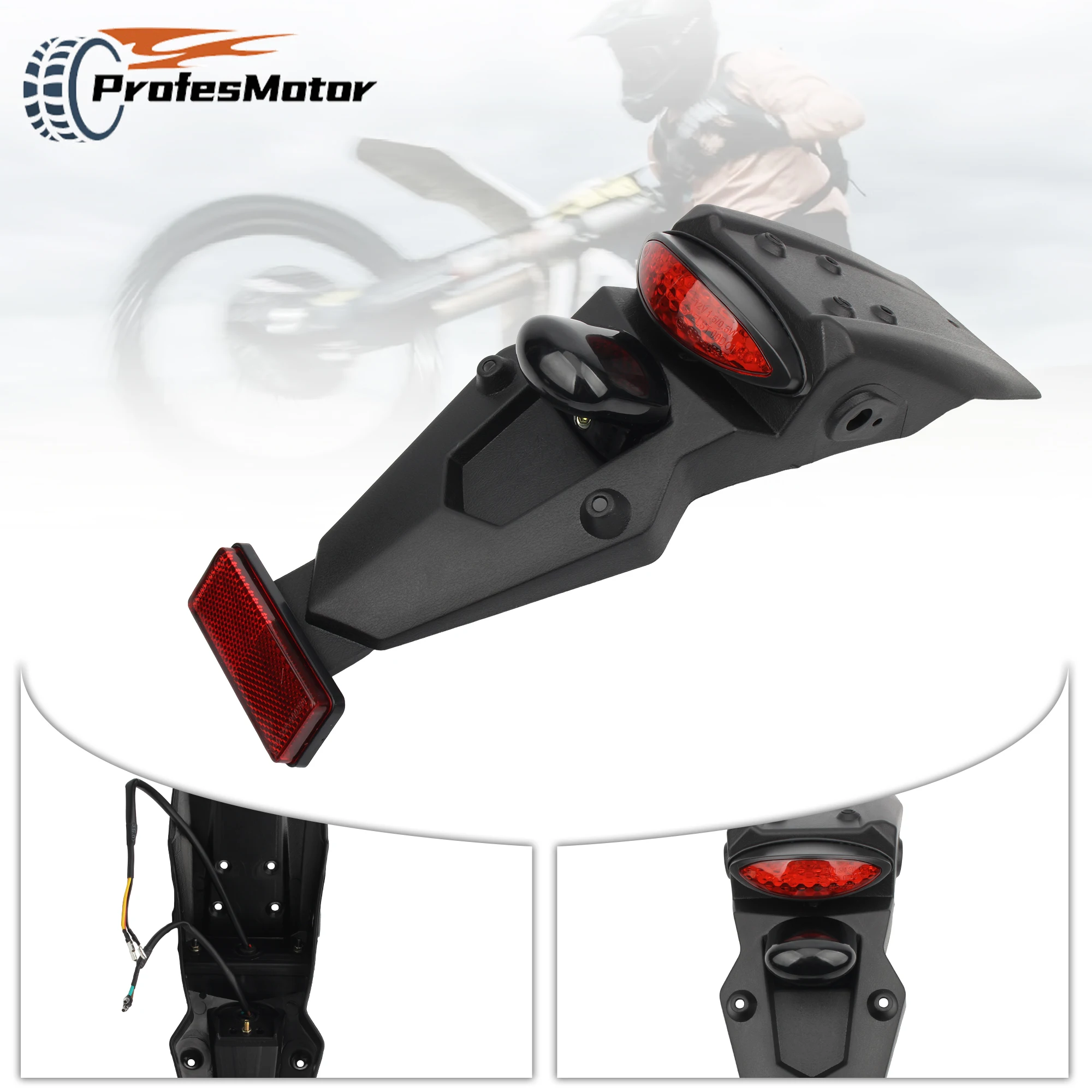 Universal 12V LED Motorcycle Rear Fender Taillight Brake Light License Plate Light for Enduro Dirt Bike Motocross Modified Parts
Universal 12V LED Motorcycle Rear Fender Taillight Brake Light License Plate Light for Enduro Dirt Bike Motocross Modified Parts