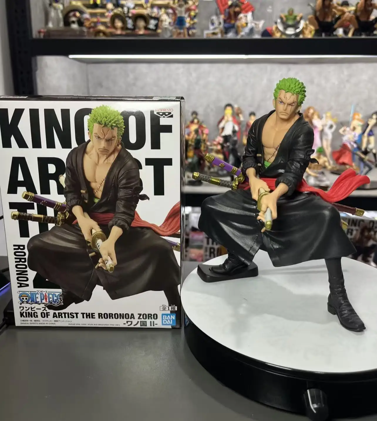 In Stock Genuine Bandai Banpresto One Piece Artist King Roronoa Zoro Onigashima Style Anime Figure Model Decor Toy New Boxed
In Stock Genuine Bandai Banpresto One Piece Artist King Roronoa Zoro Onigashima Style Anime Figure Model Decor Toy New Boxed