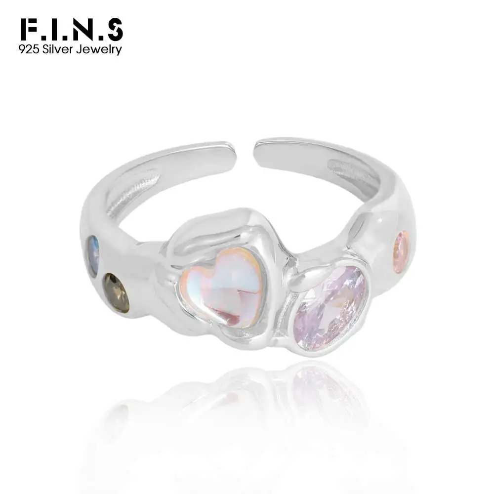 F.I.N.S Original INS Design Irregular S925 Sterling Silver Moon Stone Ring Texture Zircon Open Index Mid Finger Fine Jewelry
F.I.N.S Original INS Design Irregular S925 Sterling Silver Moon Stone Ring Texture Zircon Open Index Mid Finger Fine Jewelry
