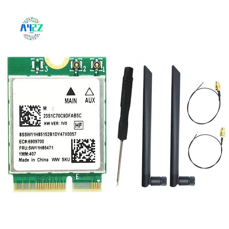 A42Z-RTL8922AE Wifi7 Card 6338Mbps 2.4G/5G/6G Bluetooth5.4 M.2 NGFF Wireless Wifi Adapter Card+8DB Antenna For Win10/Win11
A42Z-RTL8922AE Wifi7 Card 6338Mbps 2.4G/5G/6G Bluetooth5.4 M.2 NGFF Wireless Wifi Adapter Card+8DB Antenna For Win10/Win11