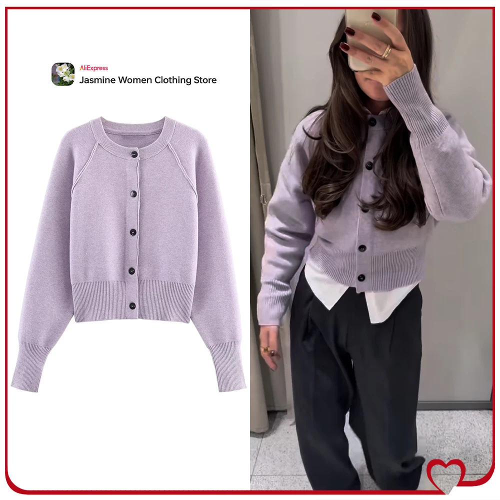 Elegant Chic Cropped Knit Jackets for Women Round Neck Long Sleeves Cardigan Stylish Button Knitwears with Ribbed Trim and Cuffs
Elegant Chic Cropped Knit Jackets for Women Round Neck Long Sleeves Cardigan Stylish Button Knitwears with Ribbed Trim and Cuffs