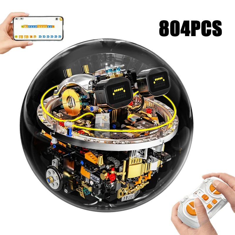 804PCS STEM Sci-Fi Programmable Spherical Robot Building Blocks Model Can Be Remotely Controlled The Perfect Gift For Family
804PCS STEM Sci-Fi Programmable Spherical Robot Building Blocks Model Can Be Remotely Controlled The Perfect Gift For Family