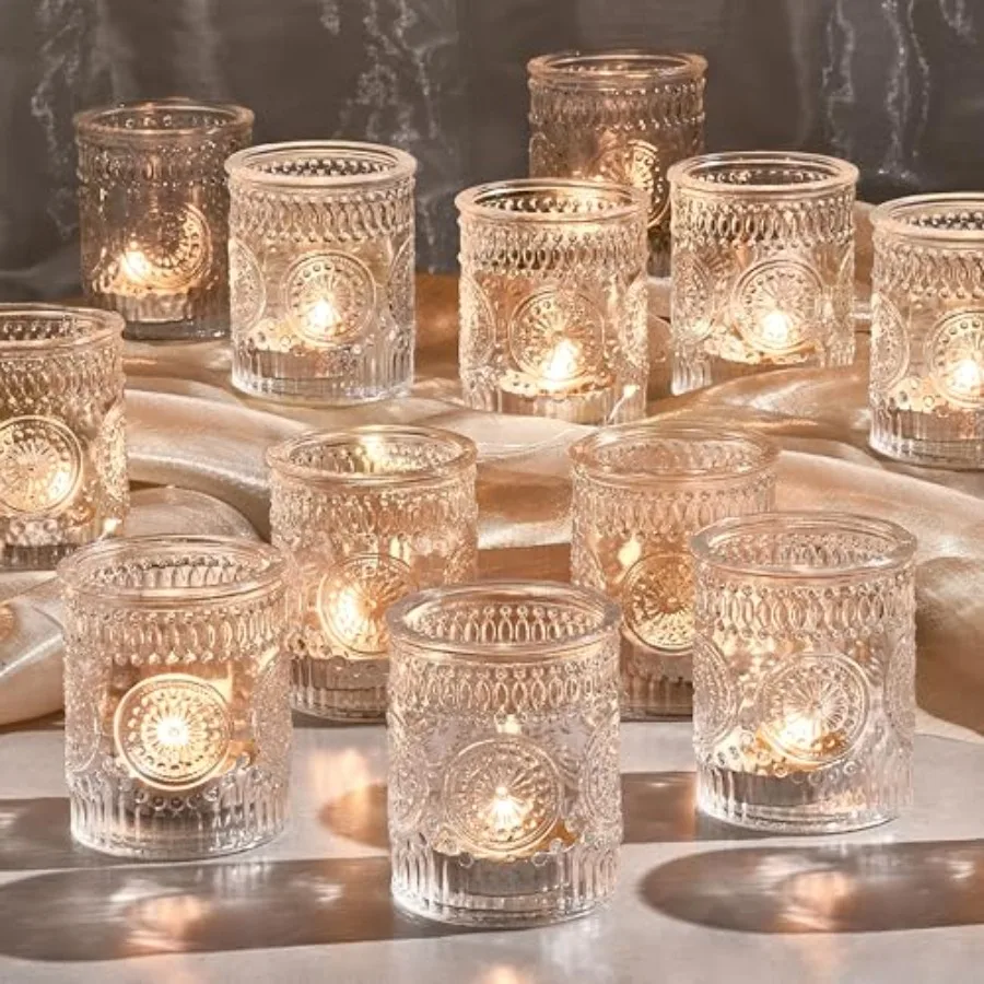 30 Pack Clear Glass Votive Candle Holders, Vintage Candle Holder Bulk, Tealight Candle Holders for Table Centerpieces, Home, Br
30 Pack Clear Glass Votive Candle Holders, Vintage Candle Holder Bulk, Tealight Candle Holders for Table Centerpieces, Home, Br