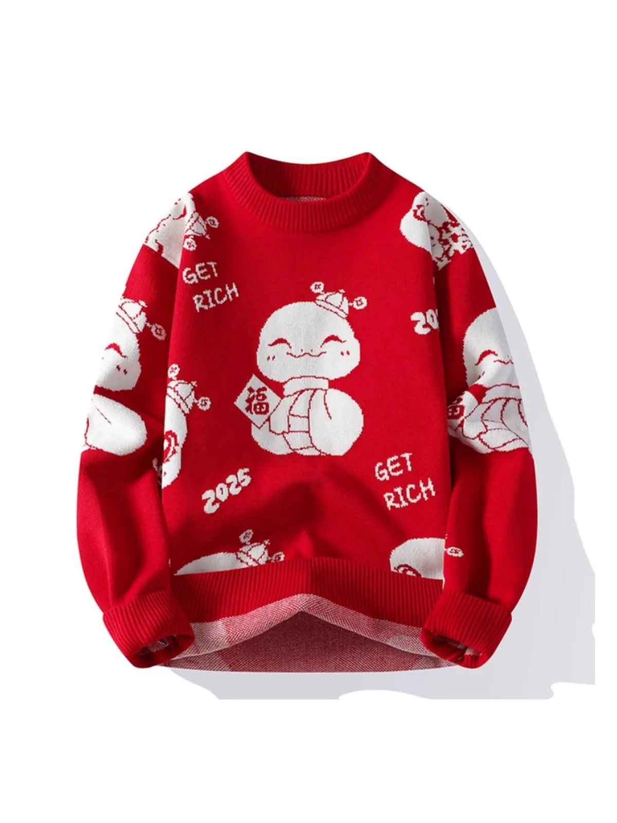 Red Snakes Year Knitted Sweater round Neck Unisex Winter Fashionable Casual Long Sleeve Top for Couples And Students
Red Snakes Year Knitted Sweater round Neck Unisex Winter Fashionable Casual Long Sleeve Top for Couples And Students
