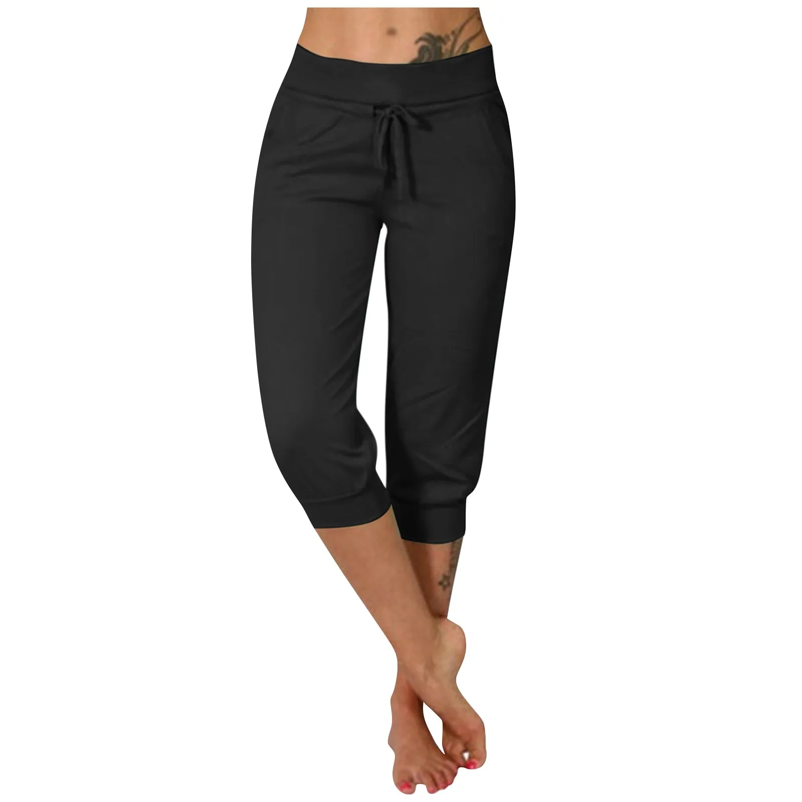 Women Solid Color Thin Pants With Pockets Drawstring Slim Pants Cropped Trousers Yoga Pants Female Short Pants Summer Sweatpants
Women Solid Color Thin Pants With Pockets Drawstring Slim Pants Cropped Trousers Yoga Pants Female Short Pants Summer Sweatpants