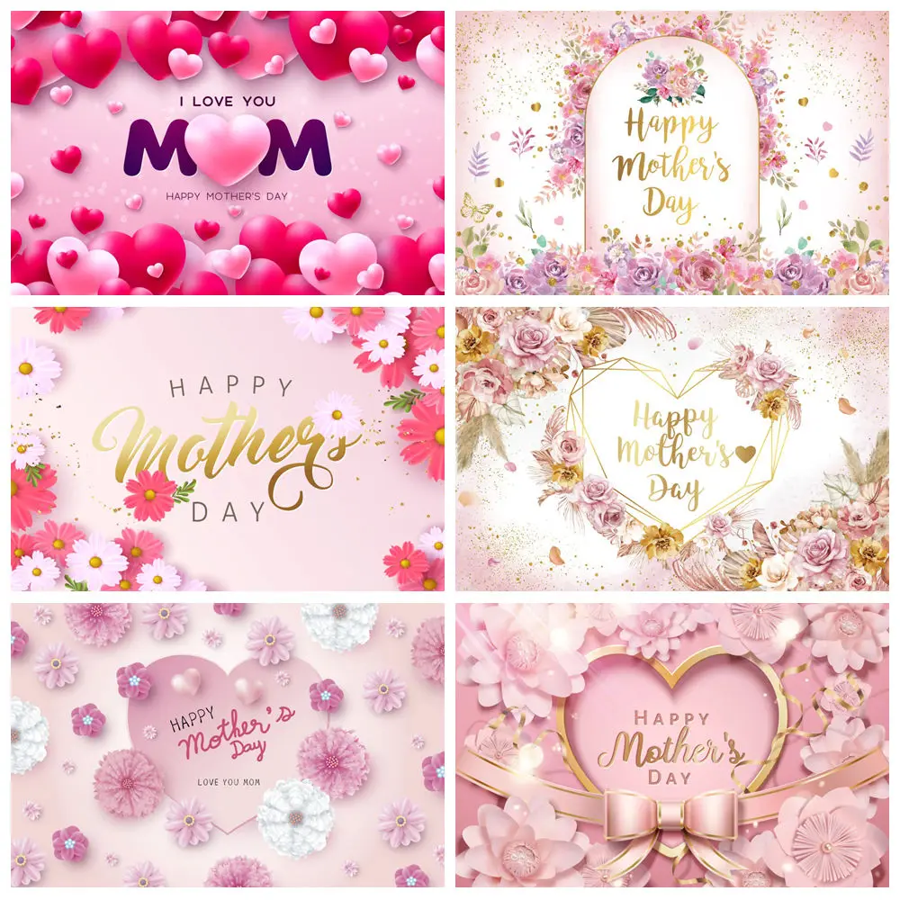Happy Mother's Day Backdrop For Photography Love Heart Pink Butterfly Floral Flower Mother's Party Decor Background Photo Studio
Happy Mother's Day Backdrop For Photography Love Heart Pink Butterfly Floral Flower Mother's Party Decor Background Photo Studio