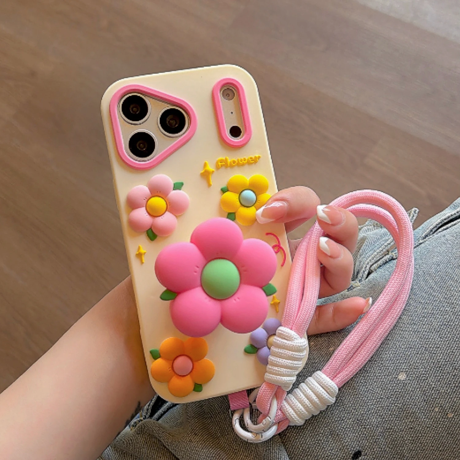 New 3D Cute Flower Stand Holder Phone Case For iPhone 17 16 15 14 13 12 Pro Max Shockproof Soft Silicone Back Cover Floral Cases
New 3D Cute Flower Stand Holder Phone Case For iPhone 17 16 15 14 13 12 Pro Max Shockproof Soft Silicone Back Cover Floral Cases