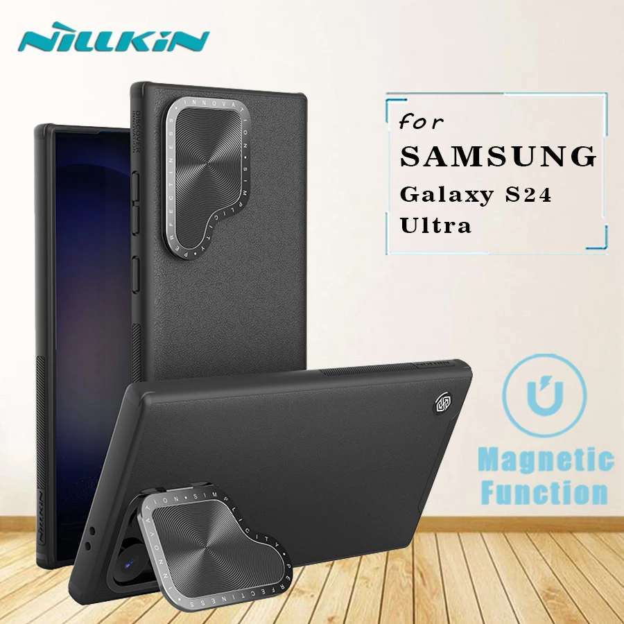 Для Samsung Galaxy S24 Ultra 5G Магнитный чехол Nillkin Camshied кожаный протектор для камеры с подставкой для S24 Ultra
Для Samsung Galaxy S24 Ultra 5G Магнитный чехол Nillkin Camshied кожаный протектор для камеры с подставкой для S24 Ultra