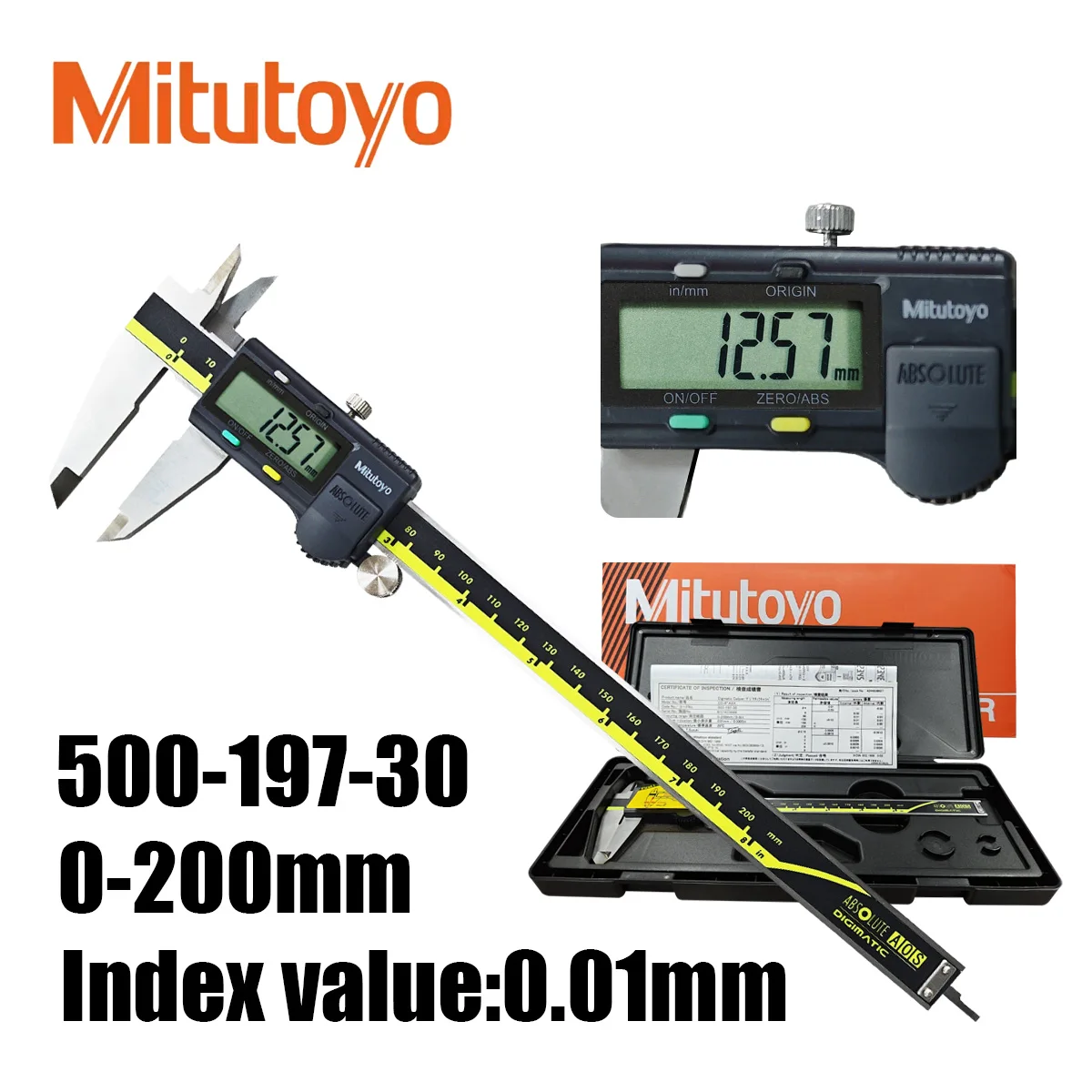 Цифровой штангенциркуль Mitutoyo 500-197-30 с ЖК-дисплеем, разрешение 0,01 мм, нержавеющая сталь, 200 мм, измерительный инструмент
Цифровой штангенциркуль Mitutoyo 500-197-30 с ЖК-дисплеем, разрешение 0,01 мм, нержавеющая сталь, 200 мм, измерительный инструмент
