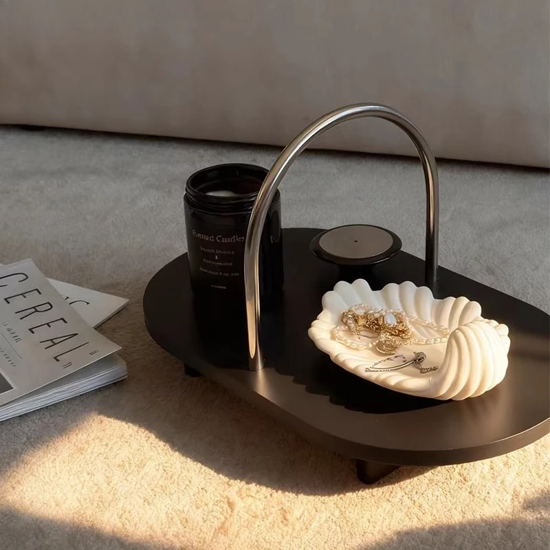 Сервировочный поднос с ручками из нержавеющей стали, эллиптический поднос для ароматерапии из цельного дерева, деревянный органайзер для хранения домашних декоративных тарелок
Сервировочный поднос с ручками из нержавеющей стали, эллиптический поднос для ароматерапии из цельного дерева, деревянный органайзер для хранения домашних декоративных тарелок