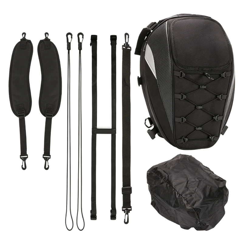 Waterproof Motorcycle Tail Bag Multifunction Backpack With Carbon Fiber Design For Travel And Commuting Storage
Waterproof Motorcycle Tail Bag Multifunction Backpack With Carbon Fiber Design For Travel And Commuting Storage