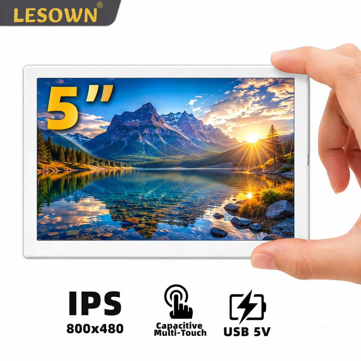 LESOWN Mini White Touch Panel 800x480 60Hz HDTV Maker Sub-display for Libre Computer Board Development External
LESOWN Mini White Touch Panel 800x480 60Hz HDTV Maker Sub-display for Libre Computer Board Development External