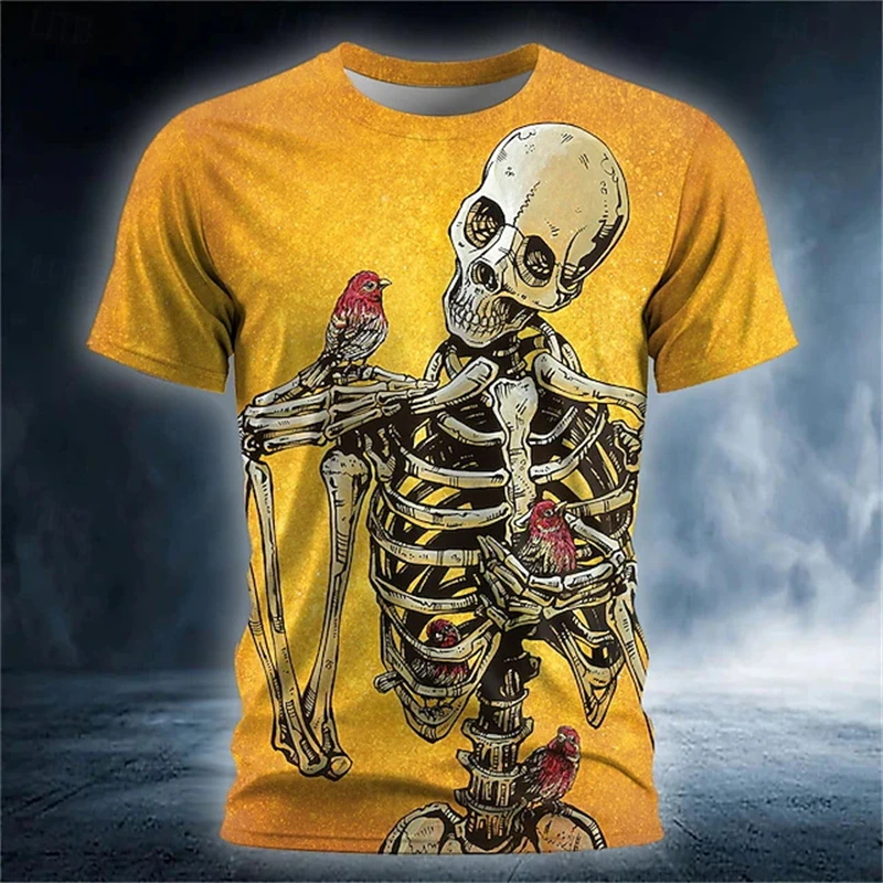 Retro New Funny Skull Graphic T Shirts For Men Fashion Casual Hip Hop Harajuku Streetwear 3D Personality Printed O-neck Tees
Retro New Funny Skull Graphic T Shirts For Men Fashion Casual Hip Hop Harajuku Streetwear 3D Personality Printed O-neck Tees