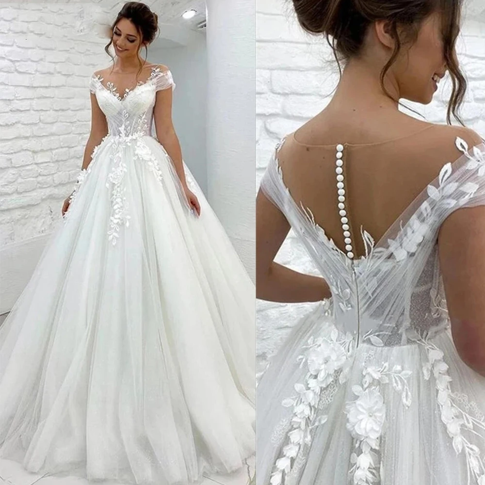 Fascinating Sleeveless Deep V-neck Elegant A-Line Mopping Wedding Dresses New 2023 Delicate Court Train Princess Bridal Gown
Fascinating Sleeveless Deep V-neck Elegant A-Line Mopping Wedding Dresses New 2023 Delicate Court Train Princess Bridal Gown