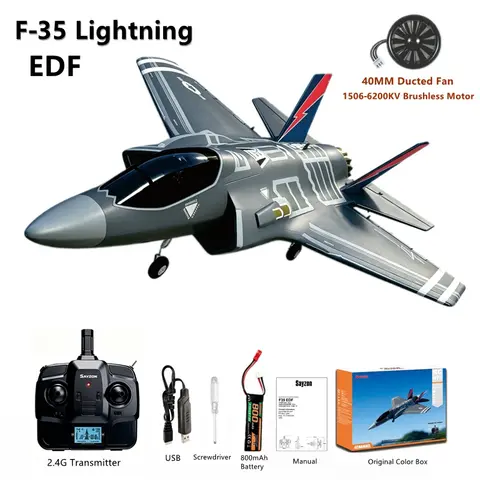 F‑35 Lightning RC Aircraft Model 40MM Ducted Fan EPP Structure 6‑Axis Gyro 2.4G 4CH One‑Key Aerobatic Performance RTF Airplane