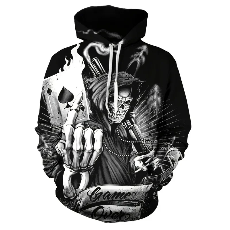 Autumn European and American new men's skull print comfortable and breathable hooded sweatshirt outdoor high street clothing
Autumn European and American new men's skull print comfortable and breathable hooded sweatshirt outdoor high street clothing