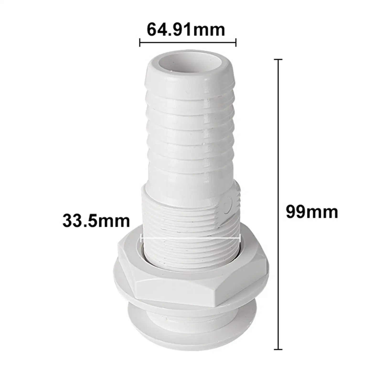 Thru Hull Fitting ABS Plastic Marine Accessory Arc Design Drain Pipe for Boats Yacht Bilge Plumbing Hose Connector
Thru Hull Fitting ABS Plastic Marine Accessory Arc Design Drain Pipe for Boats Yacht Bilge Plumbing Hose Connector