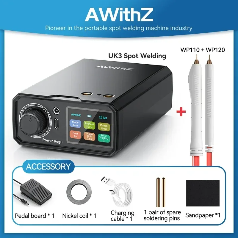 In stock In stock Awithz 1650A 13.8KW Handheld Adjustable Welding Machine Portable Spot Welder for Power Battery with Pedal
In stock In stock Awithz 1650A 13.8KW Handheld Adjustable Welding Machine Portable Spot Welder for Power Battery with Pedal