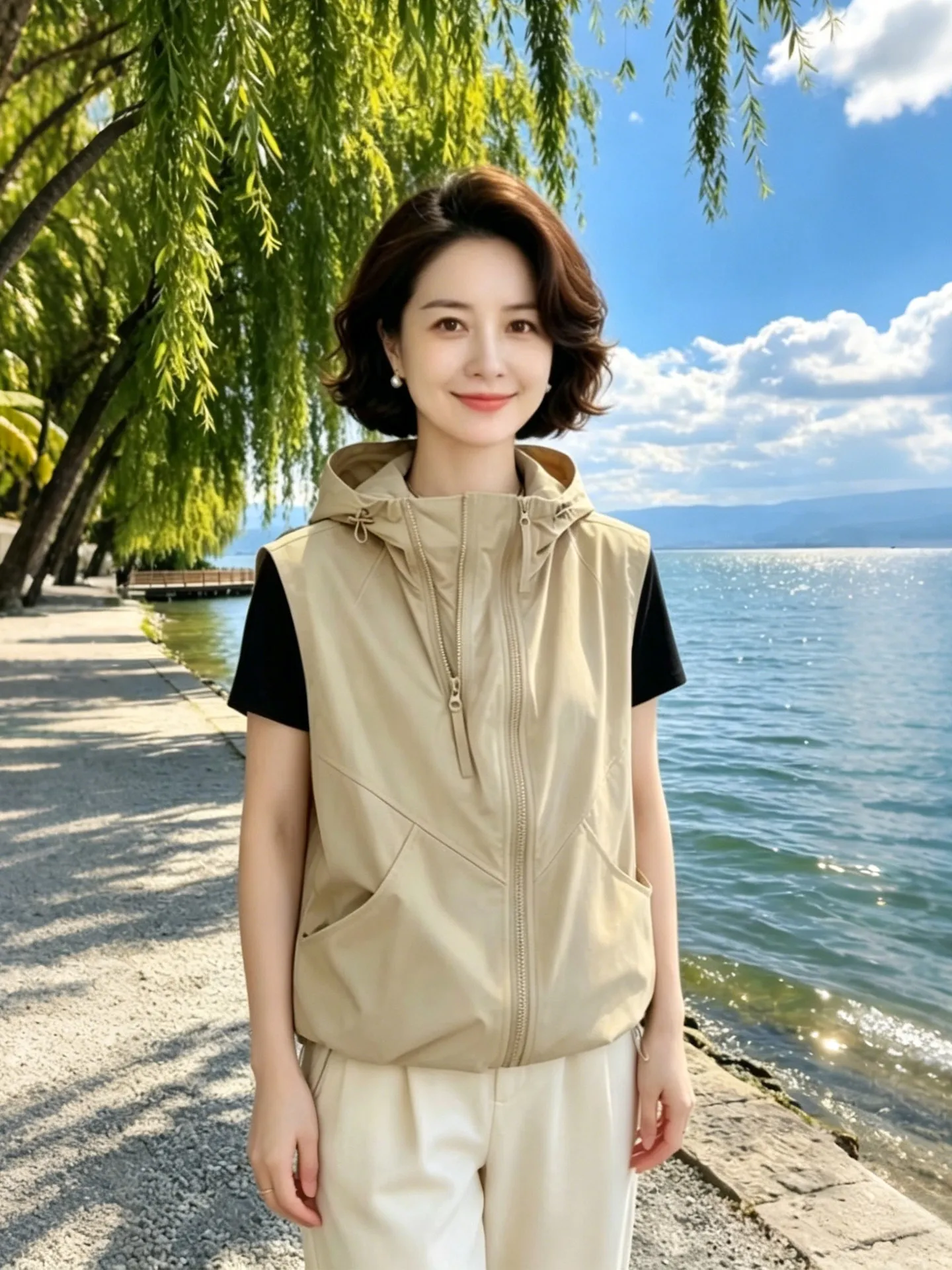 Fashionable Minimalist Color Hooded Vest Women's Summer New Style Small Size Age-Defying Top Coat Breathable Lightweight
Fashionable Minimalist Color Hooded Vest Women's Summer New Style Small Size Age-Defying Top Coat Breathable Lightweight