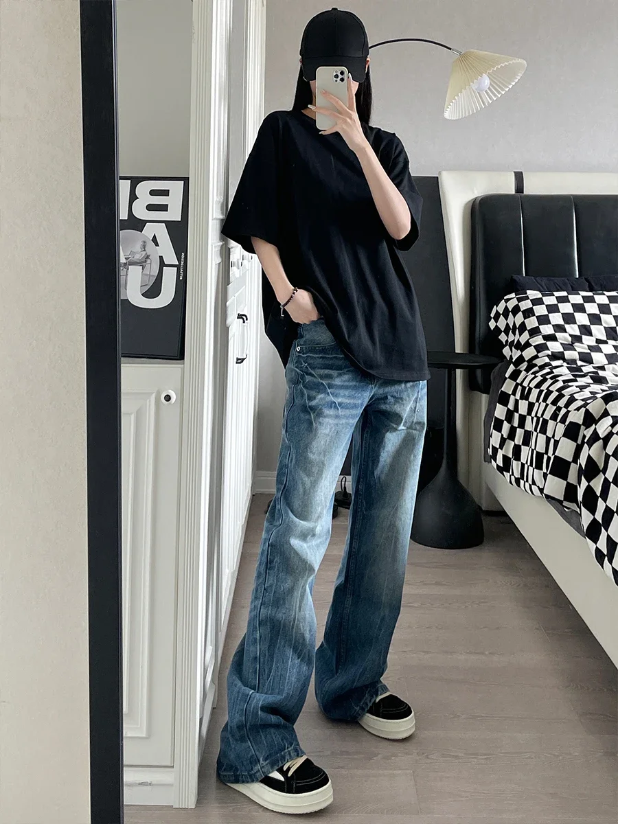 American Retro High Waisted Baggy Jeans for Women Fashion Casual Basic Denim Trousers Retro Blue Wide Leg Pants Baggy Jeans Y2K
American Retro High Waisted Baggy Jeans for Women Fashion Casual Basic Denim Trousers Retro Blue Wide Leg Pants Baggy Jeans Y2K