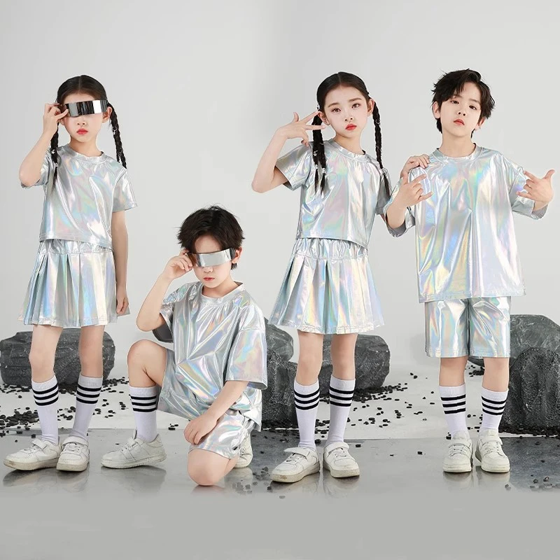Silvery Street Dancing Set Jazz Dance Costume Hip Hop Outfit Children Stage Streetwear Cheerleading Performance Clothes XH2648
Silvery Street Dancing Set Jazz Dance Costume Hip Hop Outfit Children Stage Streetwear Cheerleading Performance Clothes XH2648