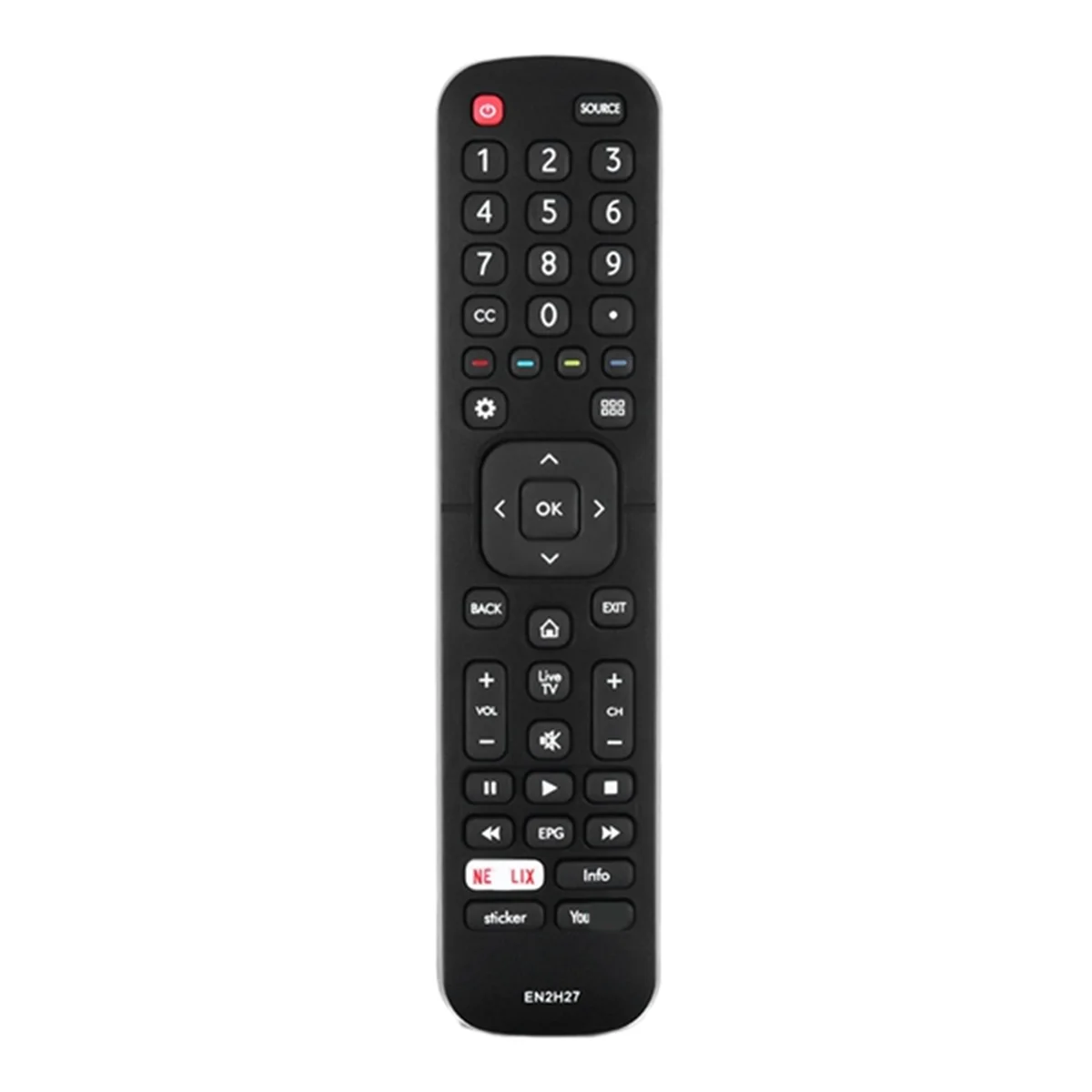 A57G-EN2H27 LCD TV Remote Control for Hisense N2A27ST EN2AW27H EN2AG27 Multi-Function Smart TV Remote Control
A57G-EN2H27 LCD TV Remote Control for Hisense N2A27ST EN2AW27H EN2AG27 Multi-Function Smart TV Remote Control