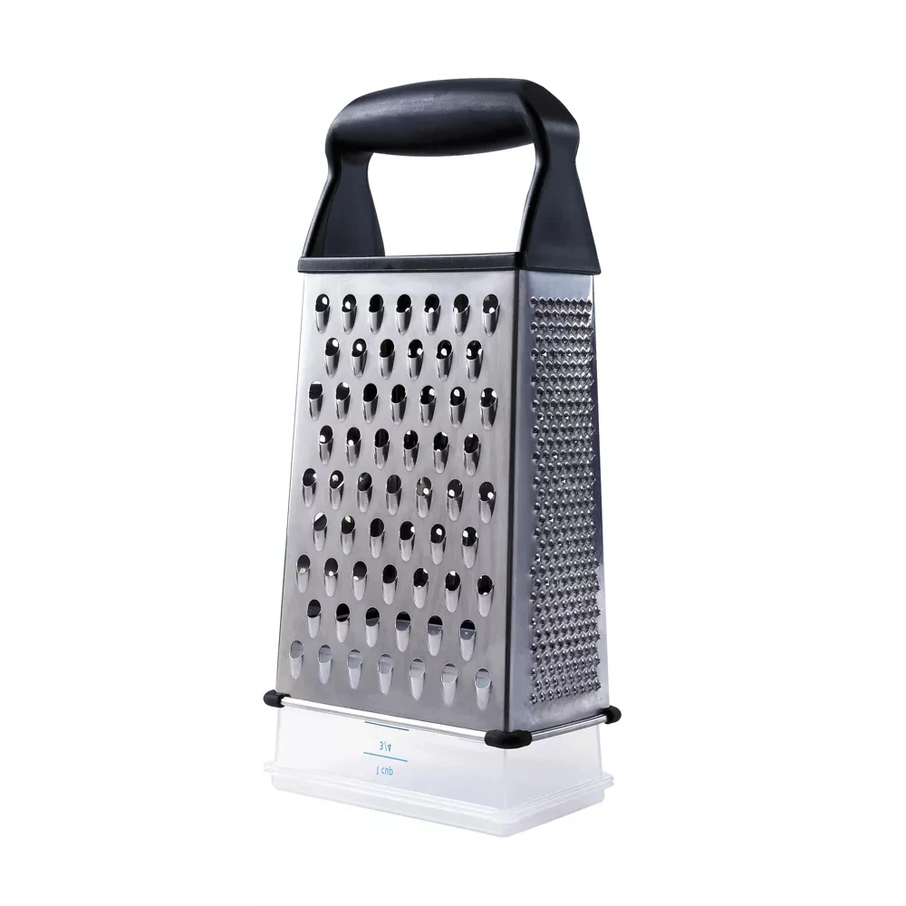 Box Grater Handheld,Stainless Steel Cheese Shredder With Container,Kitchen Vegetables Shredder & Slicer for Ginger,Potato,Fruit
Box Grater Handheld,Stainless Steel Cheese Shredder With Container,Kitchen Vegetables Shredder & Slicer for Ginger,Potato,Fruit