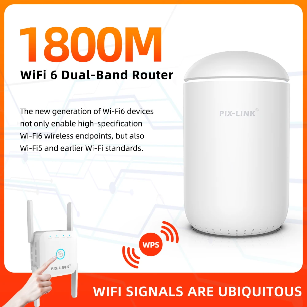 Новый Wi-Fi-маршрутизатор для дома, гигабитные двухдиапазонные компьютерные маршрутизаторы 1800 МБ для беспроводного Интернета, дальнего покрытия PIX-LINK AX02
Новый Wi-Fi-маршрутизатор для дома, гигабитные двухдиапазонные компьютерные маршрутизаторы 1800 МБ для беспроводного Интернета, дальнего покрытия PIX-LINK AX02