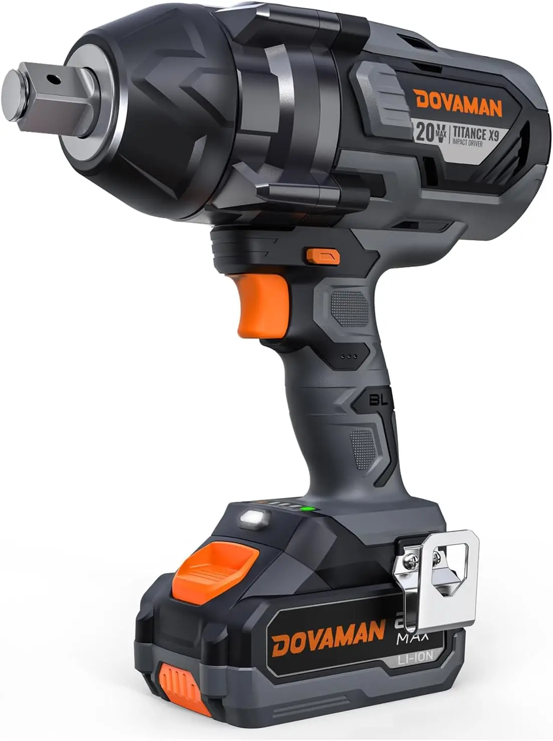 X9 Brushless Impact Wrench, 3/4'' Impact Wrench 1650 FT-LBS High Torque, 20V Cordless Impact Gun with 5-Mode Control, 4.0Ah Batt
X9 Brushless Impact Wrench, 3/4'' Impact Wrench 1650 FT-LBS High Torque, 20V Cordless Impact Gun with 5-Mode Control, 4.0Ah Batt