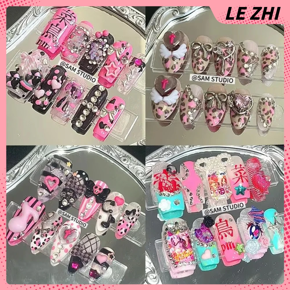 Spice Girl Y2K Cartoon Handmade Press On Nails Star Diamond Pearl Pink Polka Dots Note Leopard Print Nails
Spice Girl Y2K Cartoon Handmade Press On Nails Star Diamond Pearl Pink Polka Dots Note Leopard Print Nails